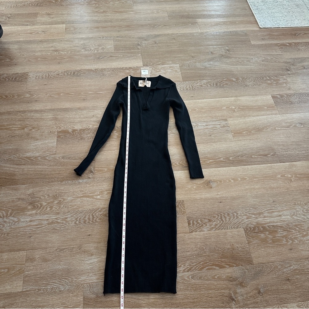 NWT Issey Miyake Archive Black Long Sleeve Rib Dress - Picture 6 of 8